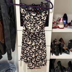 Rachael Roy black and cream strapless dress